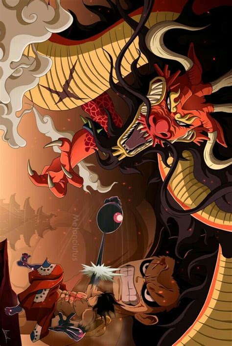 It debuted during luffy's fight against blueno on the tower of law. Luffy Gear Fourth vs Kaidou Dragon form. | Anime, One ...