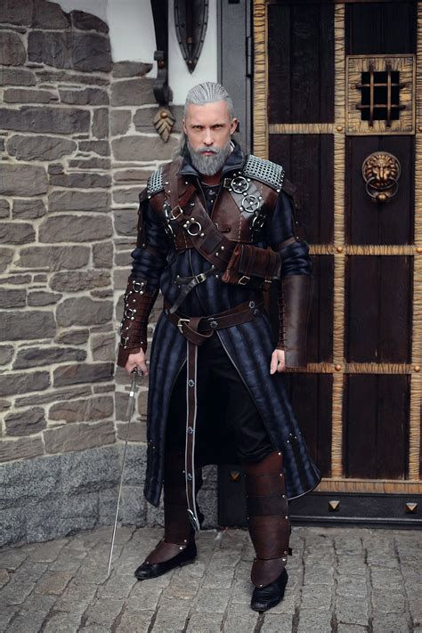 Geralt Of Rivia Witcher Cosplay Costume Video Game Outfit Etsy