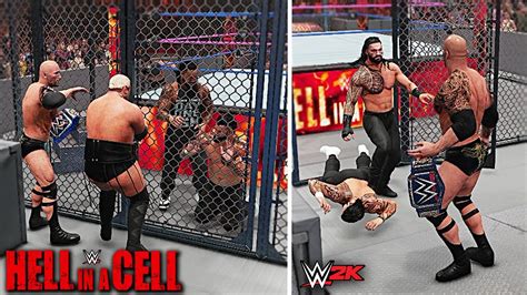 Wwe Hell In A Cell 2020 Roman Reigns Vs Jey Uso Universal Championship Match Wwe 2k Youtube