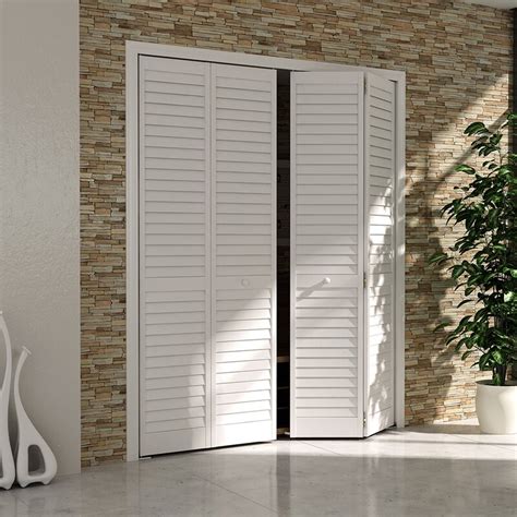 Kiby Louvered Wood Painted Plantation Bi Fold Door And Reviews