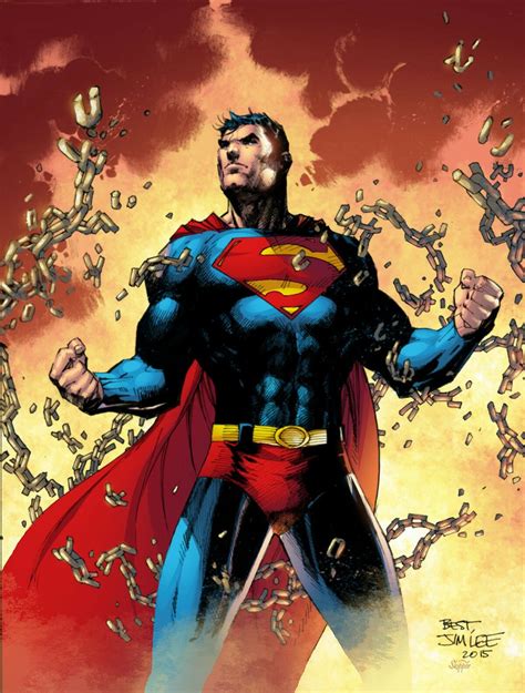 Superman By Jim Lee Superman Art Superhero Comic Dc