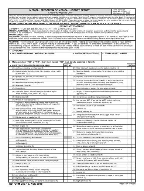 Dd Form 2807 1 Printable Fill Out And Sign Printable Pdf Template