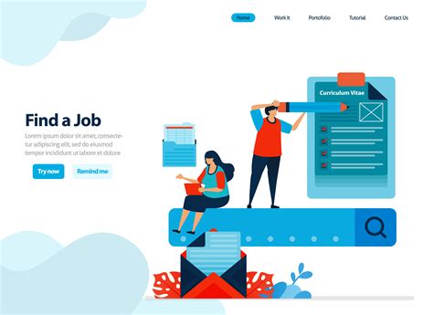 Website Design Of Looking For Work And Finding Employees Jobs