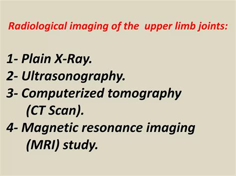 Presentation1pptx Radiological Anatomy Of The Upper Limb Joint