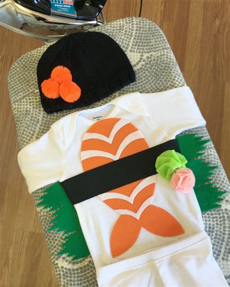 Sushi costumes are also great for couples and groups. DIY baby sushi costume | Sushi halloween costume, Baby ...