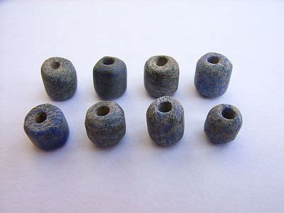 8 Ancient Egyptian Lapis Lazuli Beads Egypt VERY RARE TOP Antique