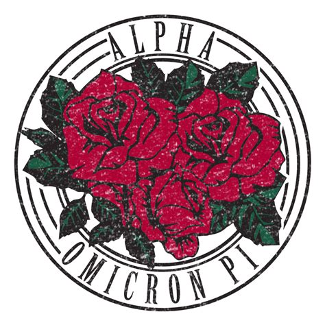 Alpha Omicron Pi Red Roses Design College Hill