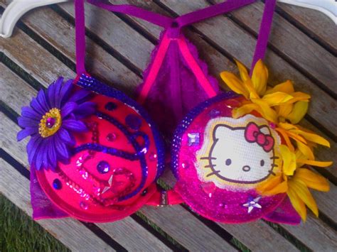 34a Hello Kitty Pink And Purple Rave Bra By Xternal777 On Etsy
