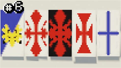 Como Hacer 5 DiseÑos De Banderas Medievales En Minecraft 6 Youtube