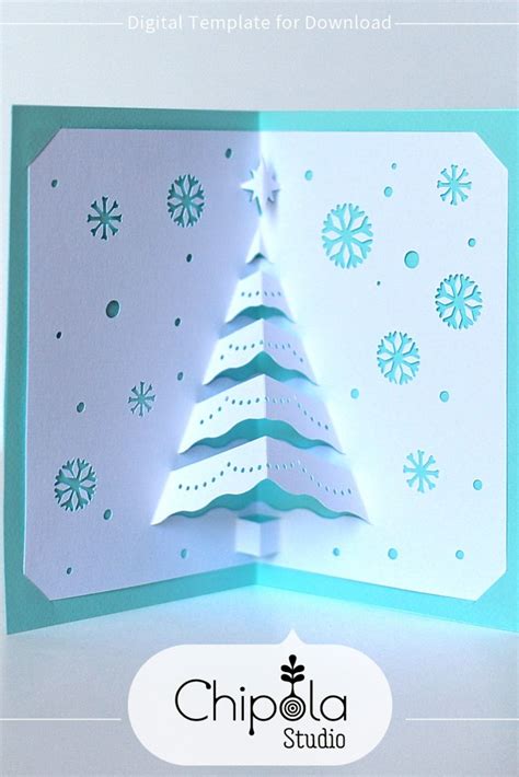 Instant Download 3d Pop Up Christmas Card Svg Cutting File Ai Cases Die