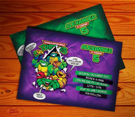 Teenage Mutant Ninja Turtles Invitation Digital By VeyasCreations 10