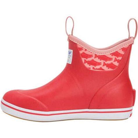 Xtratuf Womens Salmon Sisters Ankle Deck Boot 6 Red Dances