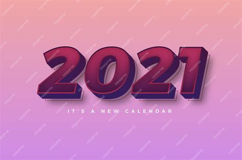 Premium Vector Happy New Year 2021 Gradient Colorful Pink Template