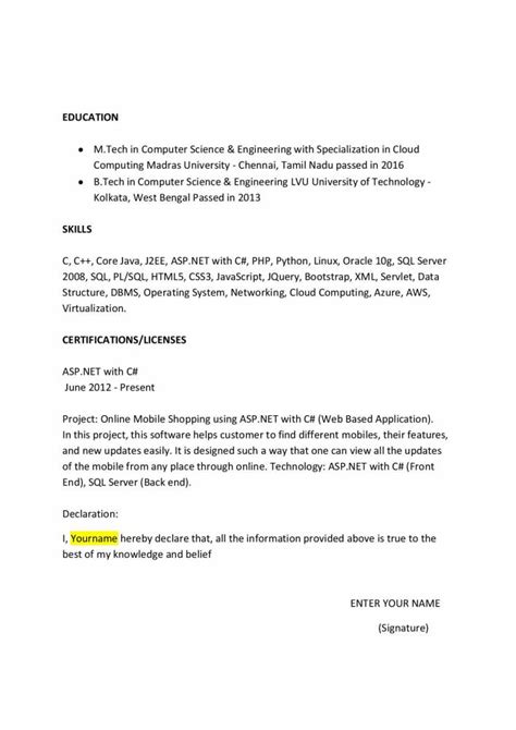 Also large application like a major project for advance level python. Computer Science Engineering Sample Resume - Free Download ...