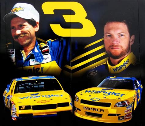 Dale Earnhardt Sr And Dale Earnhardt Jr Wrangler Nascar Race Cars