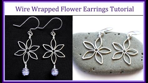 How To Make Flower Earrings Beginner Tutorial Easy Wire Wrapped
