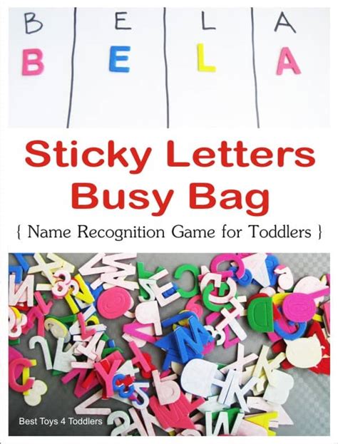 Sticky Letters Busy Bag Name Recognition Activity