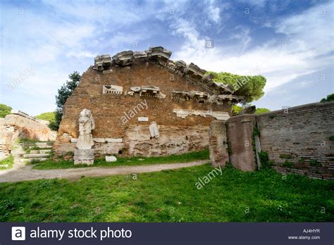 Temple Of Rome And Augustus In The Ancient Roman Port Of Ostia Antica