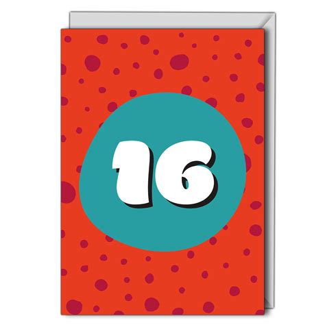 Personalised Cards And Ts Online 16 Spotty Retro Birthday Card