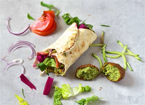 Delicious Vegan Homemade Easy Falafel Wrap Alphafoodie