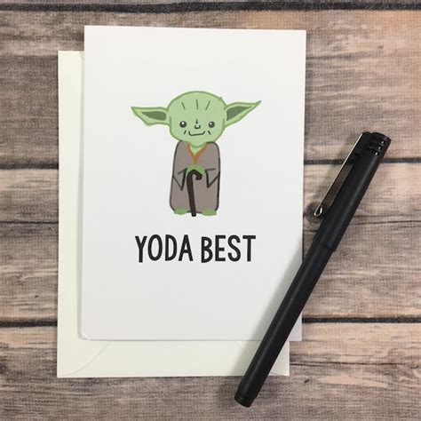 Notecards And Greeting Cards Handmade Products Yoda Best Notecard Star