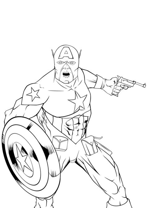 Kapitan ameryka kolorowanka naklejki kredki. Kolorowanka Avengers Kapitan Ameryka nr 36