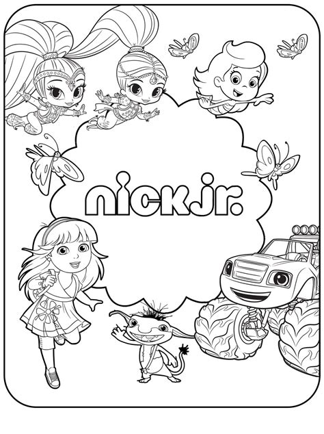 Nickelodeon Coloring Pages Pdf To Print Nick Jr Coloring Pages Cartoon