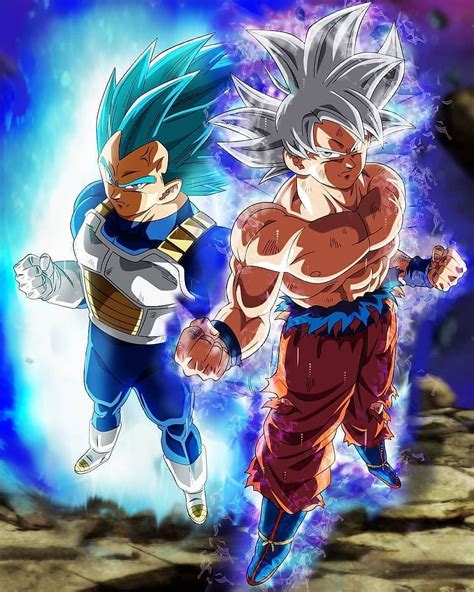 Goku Ultra Instinto E Vegeta Super Saiyajin Blue Anime Dragon Ball
