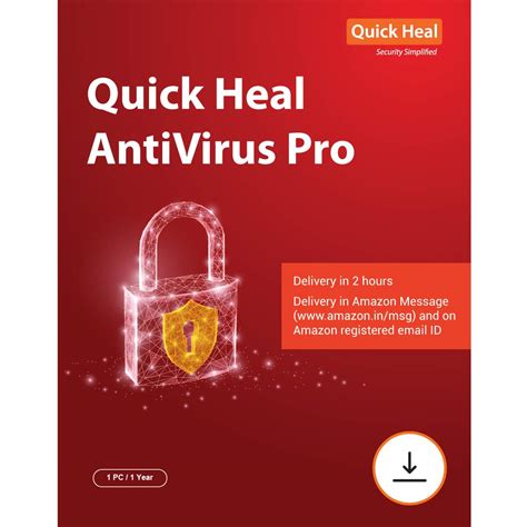 Quick Heal Antivirus Pro Latest Version 1 Pc 1 Year Email Delivery