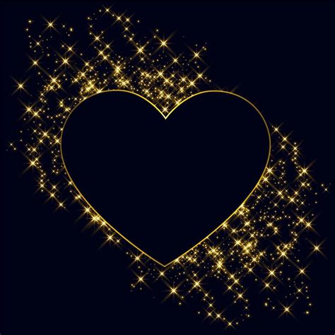 Hearts Made With Golden Sparkles Background Download Free Vector Art