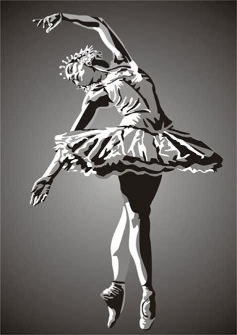 Ballerina Margot Fontaine 3 Layers Figure Stencil Design From