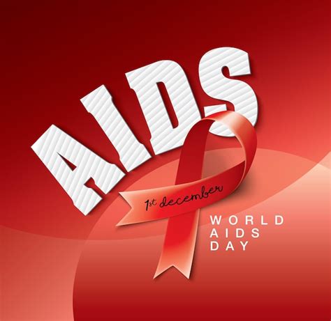 Premium Vector Aids Awareness Red Ribbon World Aids Day Concept Vector Illustration