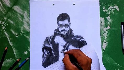 How To Make Pencil Sketch Drawing Dj Alok In Free Fire Youtube