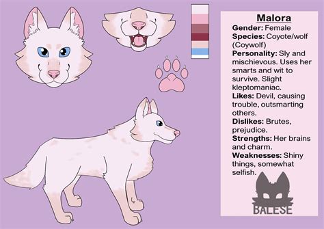 Malora Reference Sheet Furry Amino