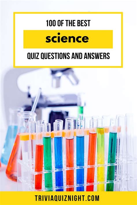 100 Science Pub Quiz Questions And Answers Pub Quiz Questions Quiz