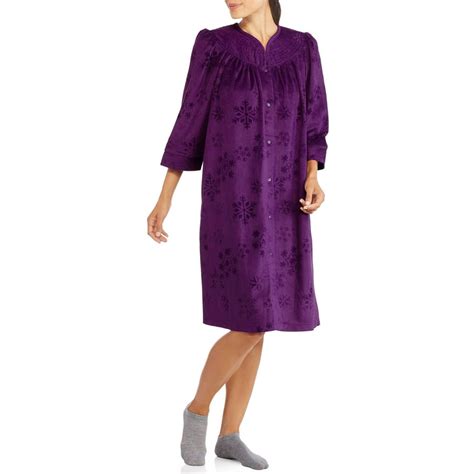 White Stag Womens Embossed Snap Front Breakfast Robe Sizes S 4x