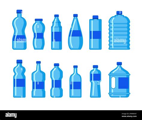 Plastic Water Bottle Icon Blue Liquid Container Drink Bottle