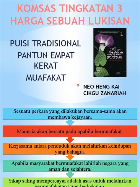 Harapkan untung menggamit kain dibadan didedahkan harapkan guruh dilangit air tempayan dicurahkan. Pantun Empat Kerat Muafakat