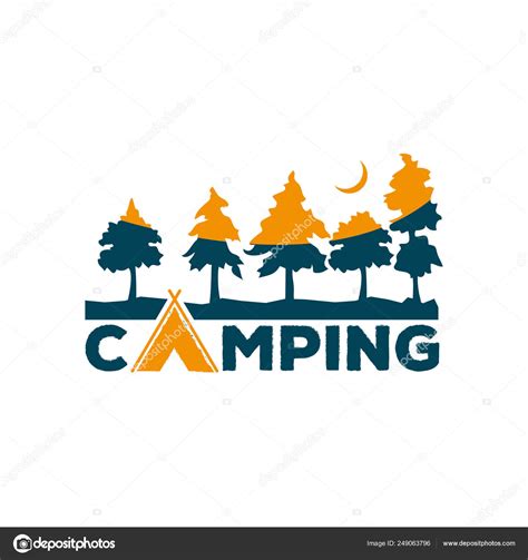 Camp Vector Logo Logo Camping Logo Element Emblem Outdoor Activity