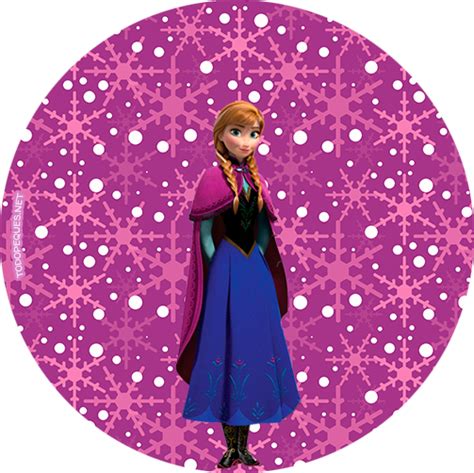 Topper Anna Frozen Stickers Circulares Todo Peques