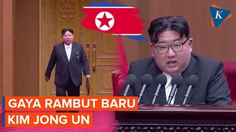 Melihat Gaya Rambut Baru Kim Jong Un Tampak Belah Tengah Saat Gertak Korea Selatan Kompascom