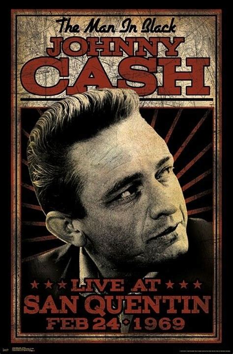 Купить Плакаты Johnny Cash San Quentin 1969 Classic Country Music Retro Concert Poster в