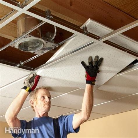 If you have round duct, determine the duct opening's central location in the ceiling grid and transfer this to the ceiling tile. Drop Ceiling Tiles Installation Tips | The Family Handyman