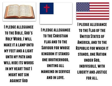 vbs pledges to the bible american and christian flag — ministry to