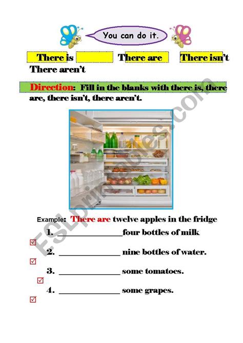 There Is There Are There Isn´t There Aren´t Esl Worksheet By Nongpu