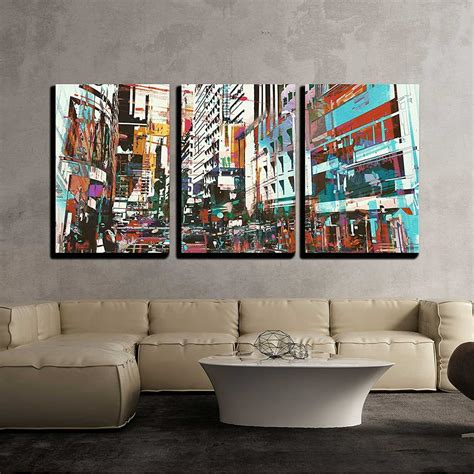 Wall26 3 Piece Canvas Wall Art Illustration Abstract Art Of