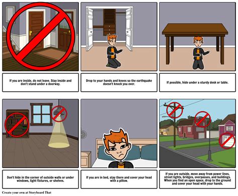 Earthquake Action Plan For Safety Storyboard By Oliversmith