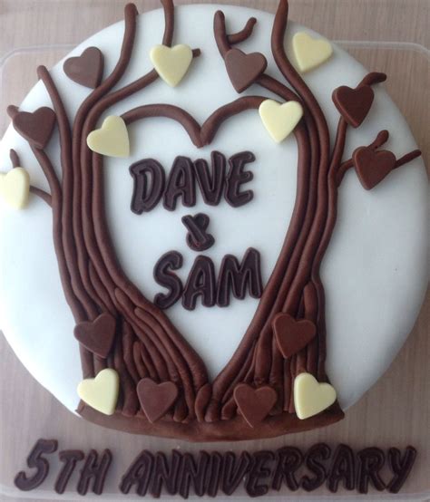 5th Wedding Anniversary Cake Wood Anniversary Cake Anniversary