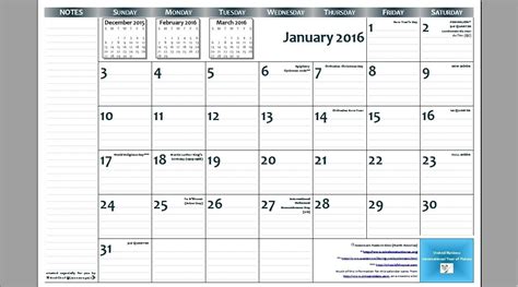 11x17 Calendar Templates Example Calendar Printable