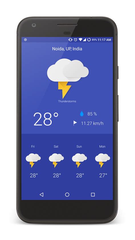 It's perfect for anyone planning to travel soon, work outside, go running, have a picnic, etc. kotlin-weather Simple android weather app deve @codeKK ...